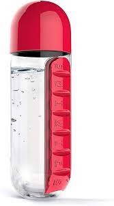 Photo 1 of NuvoMed - Pill and Vitamin Water Bottle Organizer - Red