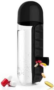 Photo 1 of NuvoMed - Pill and Vitamin Water Bottle Organizer - Black
