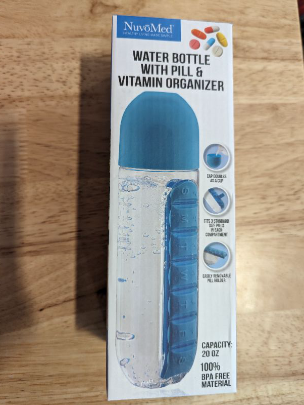 Photo 2 of NuvoMed - Pill and Vitamin Water Bottle Organizer - Blue