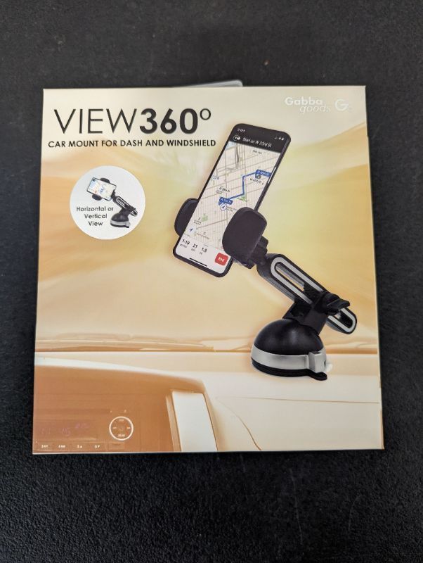 Photo 2 of GABBA GOODS View360° Car Mount - Long Arm Adjustable Car Dash Mount - Silver
