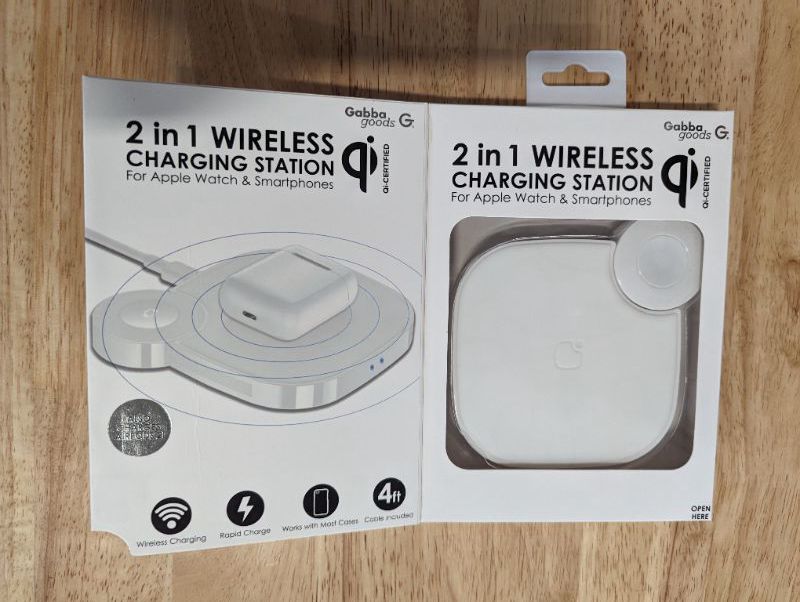 Photo 4 of Gabba Goods - Dual Wireless Charging Station For Phone And Smart Watch - White
