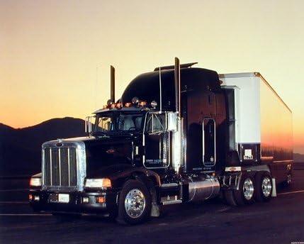 Photo 1 of Peterbilt Semi with Trailer Big Rig Truck Wall Decor Art Print Poster (16x20)