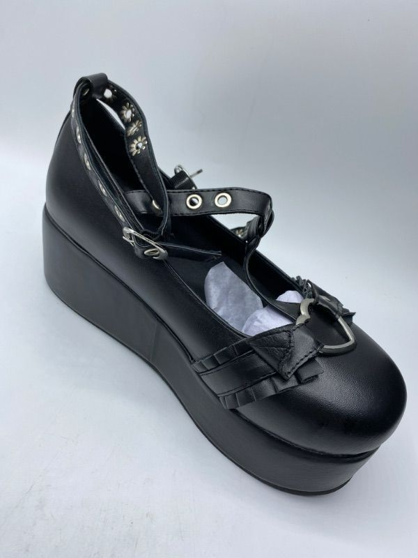 Photo 1 of CELNEPHO Womens Mary Jane Shoes for Women (8), Sweet Bow Round Toe Ankle T-Strap Goth Platform Dress Pumps Shoes Oxfords NEW 