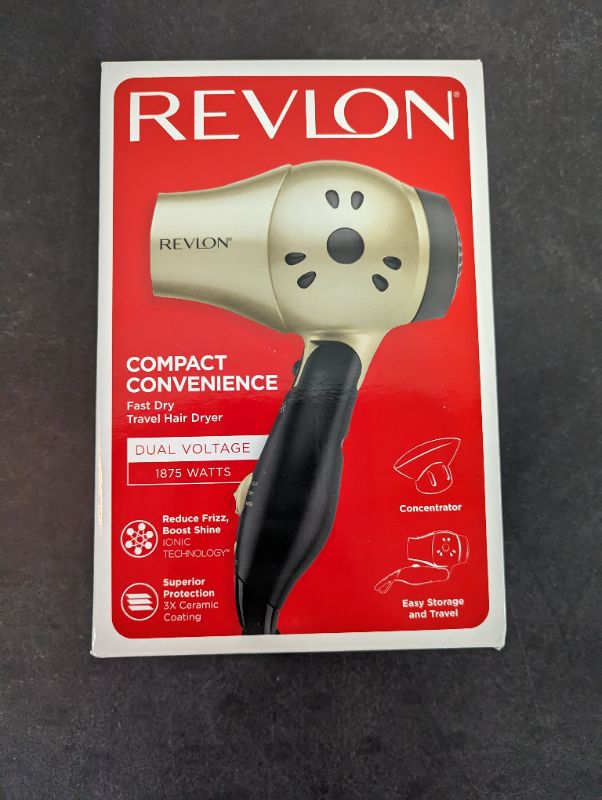 Photo 2 of Revlon 1875W Compact Folding Handle Hair Dryer | Great for Travel