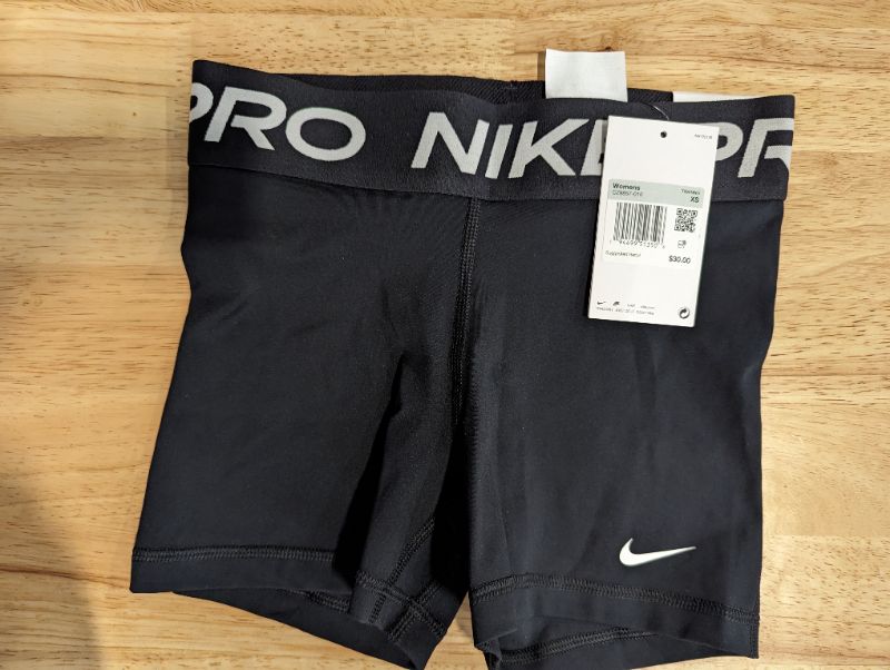 Photo 4 of Nike Women's Pro 365 3" Shorts - X-Small, Black/White