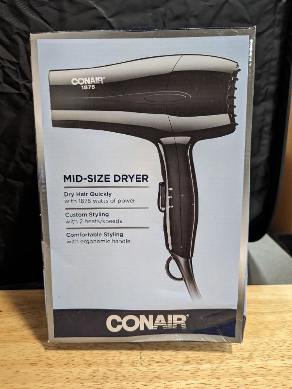 Photo 3 of Conair Hair Dryer, 1875W Mid-Size Hair Dryer - **Box Damaged, Product New**