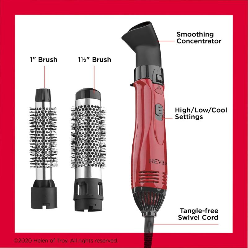 Photo 1 of Revlon 1200W Perfect Style Hot Air Kit | Style, Curl, and Volumize, 3 Piece Set