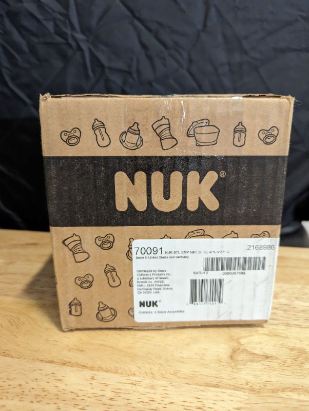 Photo 1 of NUK Simply Natural Baby Bottle with SafeTemp, 5 oz, 4 Count (Pack of 1)