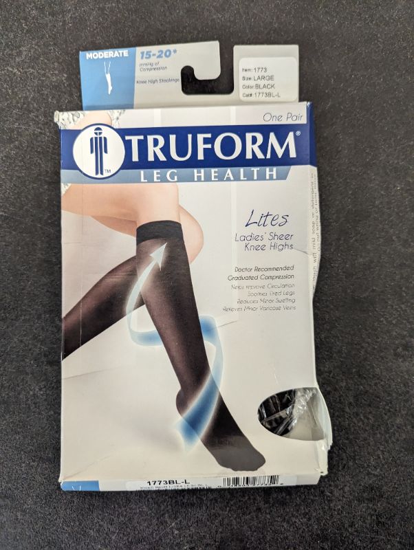 Photo 4 of Truform Lites Knee High, 15-20, Large, Black 