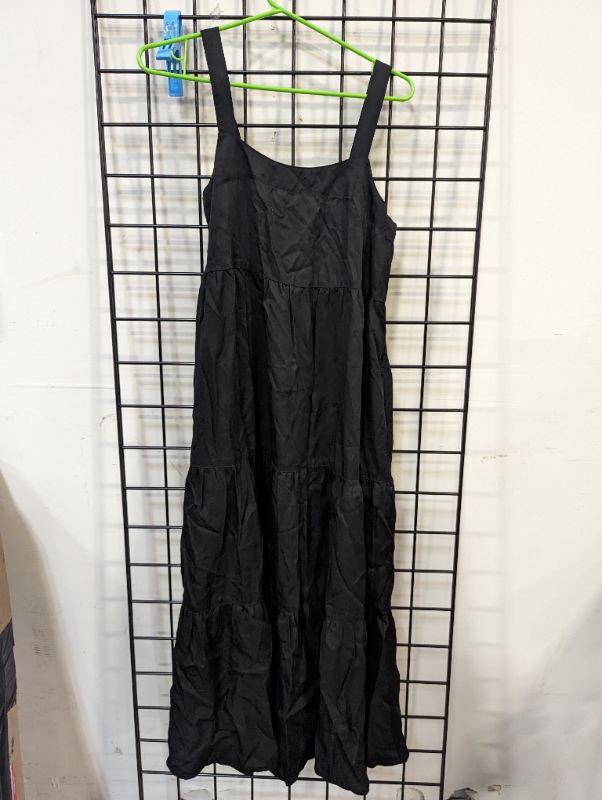 Photo 2 of The Drop Women's Britt Tiered Maxi Tent Dress, X-Small - Off-black