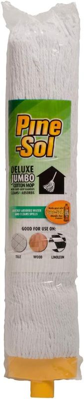 Photo 1 of Pine-Sol Deluxe Jumbo Cotton Wet Mop Refill – Replacement Head, 480g | Heavy-Duty Cleaning for Indoor, Outdoor and Industrial Use
