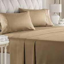 Photo 1 of Royal Mystique Collection - 1800 Sheet Set - 4pc - Queen - Tan