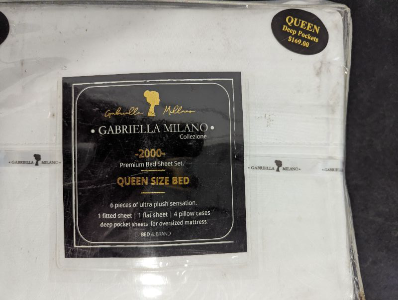 Photo 5 of Gabriella Milano Collezione 2000 Queen Sheet Set - White