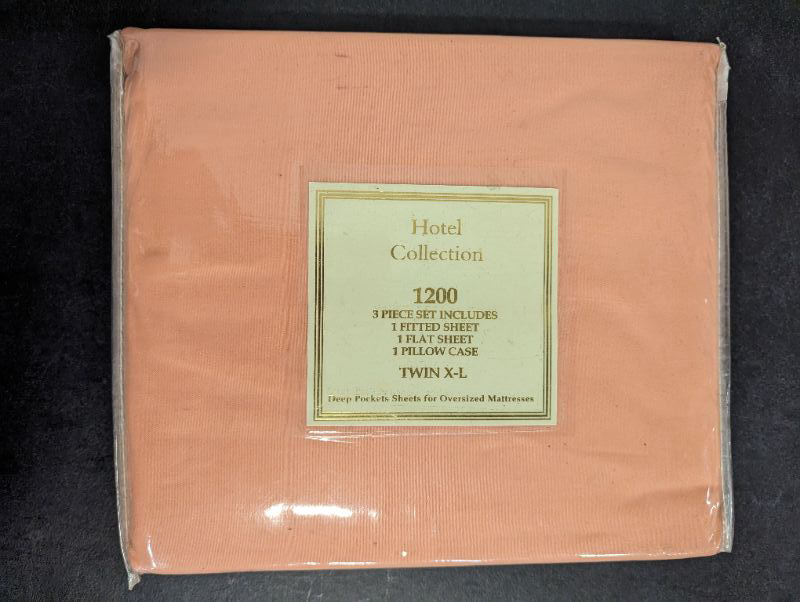 Photo 2 of Hotel Collection - 1200 Bed Sheet Set - 4pc - Twin X-L - Peach
