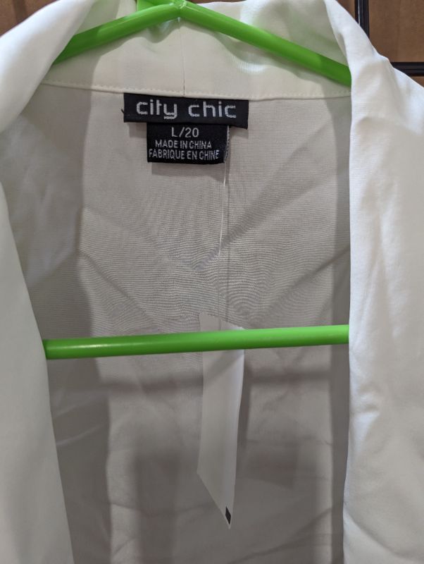 Photo 3 of City Chic - Drapey Blazer Jacket - Ivory - Size Large - NWT