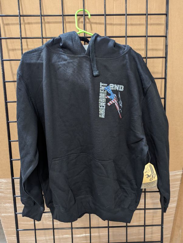Photo 2 of 2nd Amendment Hoodies, Patriotic American Flag Themed Cotton Jackets - Black - Size Large - NWT