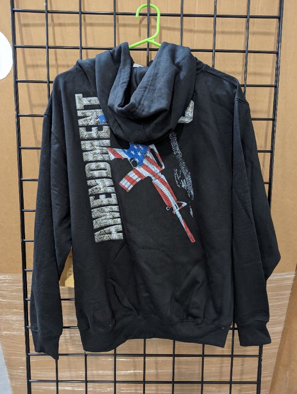 Photo 3 of 2nd Amendment Hoodies, Patriotic American Flag Themed Cotton Jackets - Black - Size Large - NWT