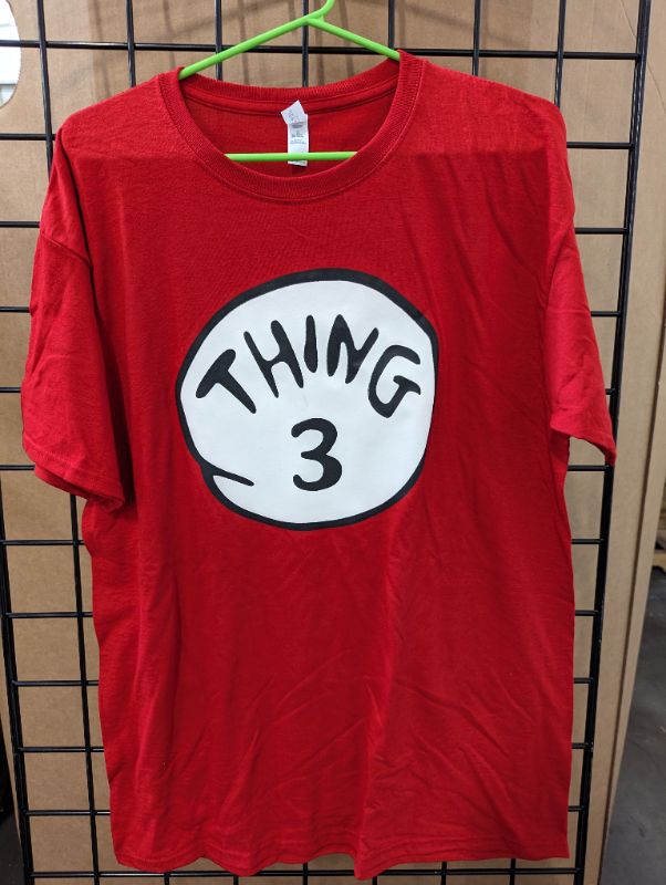 Photo 2 of "Thing 3" T-Shirt - Red - Size Adult Large