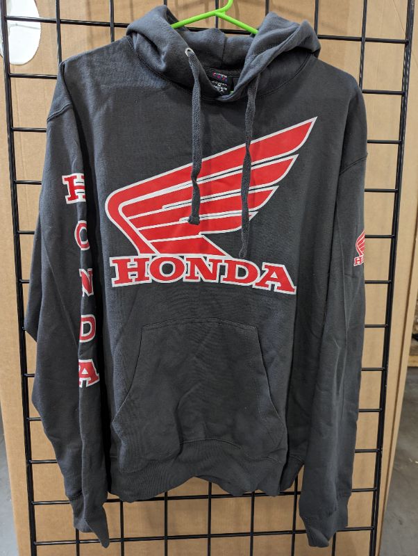 Photo 1 of Honda Hoodie - Charcoal Grey w/Red & White Logos - Size Medium 