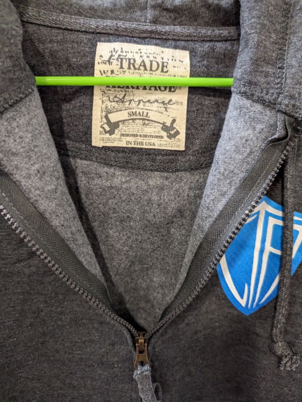 Photo 3 of Trade Heritage - Charcoal Grey Zip-Up Hoodie - "The Collector Alliance" - Size Small - NWT