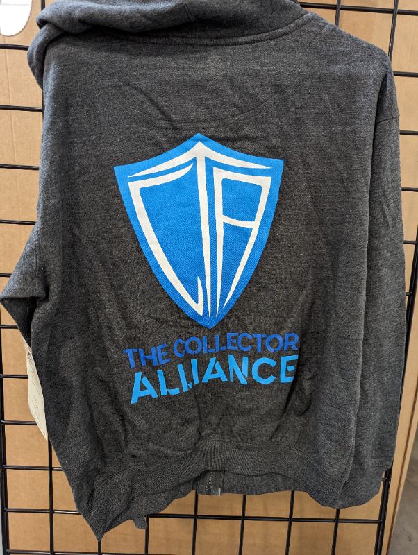 Photo 2 of Trade Heritage - Charcoal Grey Zip-Up Hoodie - "The Collector Alliance" - Size Small - NWT