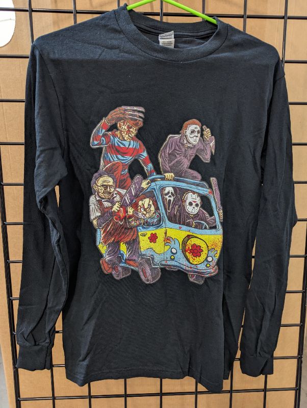 Photo 1 of Scooby Van & Halloween Friends - Long Sleeve Black T-Shirt - Size Small