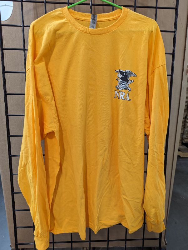 Photo 1 of NRA 2nd Amendment Long Sleeve Shirt - Yellow, Size 2XL