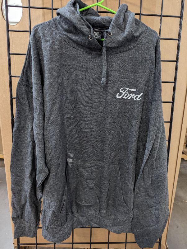 Photo 1 of Ford American Flag Hoodie - Grey, Size 3XL