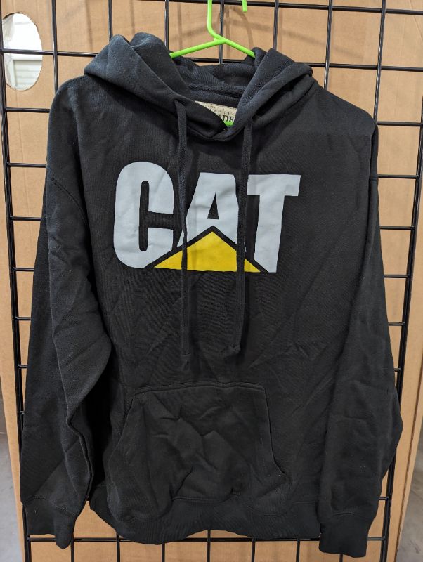 Photo 1 of Trade Heritage - CAT Caterpillar Black Pullover Hooded Sweatshirt - Size Medium