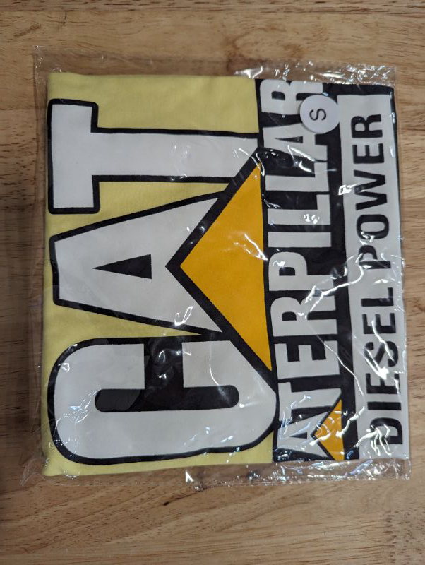 Photo 1 of CAT - Caterpillar Diesel Power Light Yellow T-Shirt - Size Small