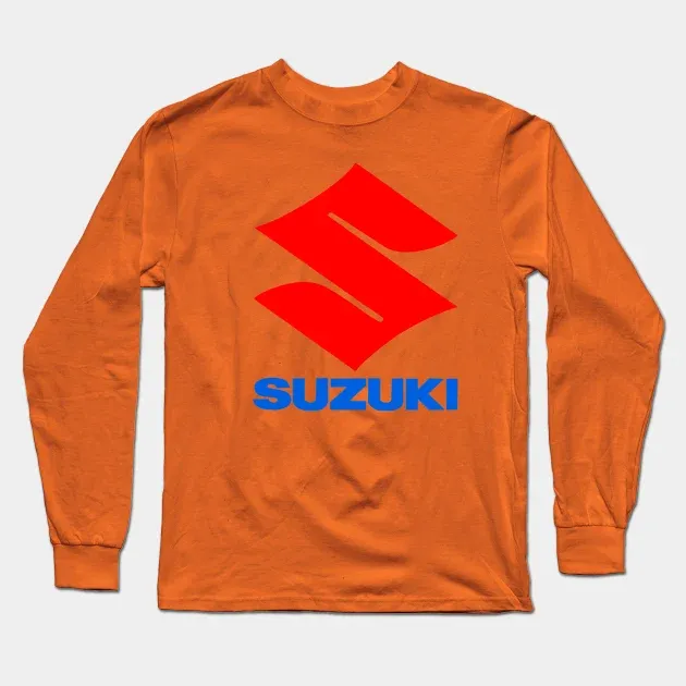 Photo 1 of Suzuki Logo Long Sleeve Shirt - Orange - Size Medium **STOCK PHOTO TO SHOW STYLE, SUZUKI LOGO IS BLACK & WHITE, SEE PHOTOS**