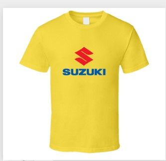 Photo 1 of Suzuki Logo T-Shirt - Bright Yellow w/Red & Blue Logo - Size Medium