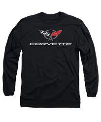 Photo 1 of Chevrolet Corvette Modern Emblem Adult Long-Sleeve T-Shirt - Black - Size Medium
