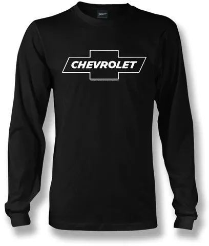 Photo 1 of Chevrolet Logo Men's Long Sleeve Shirt - Black w/Red & White Logo - Size Medium **STOCK PHOTO TO SHOW STYLE OF SHIRT, LOGO IS DIFFERENT, SEE PHOTOS**
