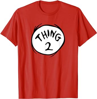 Photo 1 of Dr. Seuss "Thing 2" RED T-Shirt - Size Large
