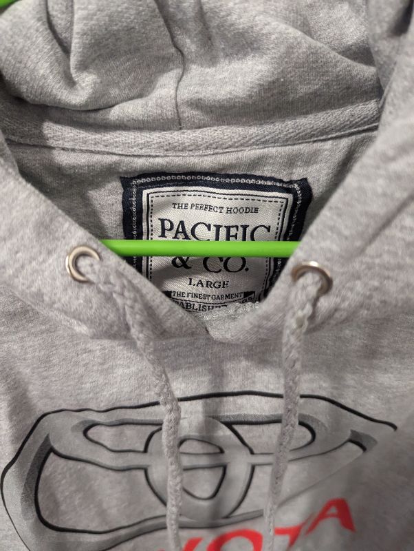 Photo 3 of Pacific & Co. Toyota Hoodie - Grey - Size Large