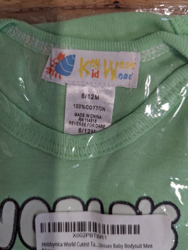 Photo 3 of "World's Cutest Tax Deduction" - Baby Bodysuit/Onesie - Light Green - Size 6-12 Months