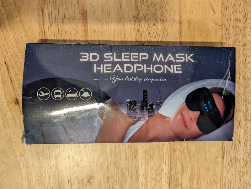 Photo 3 of 3D Sleep Mask Headphones w/Travel Bag