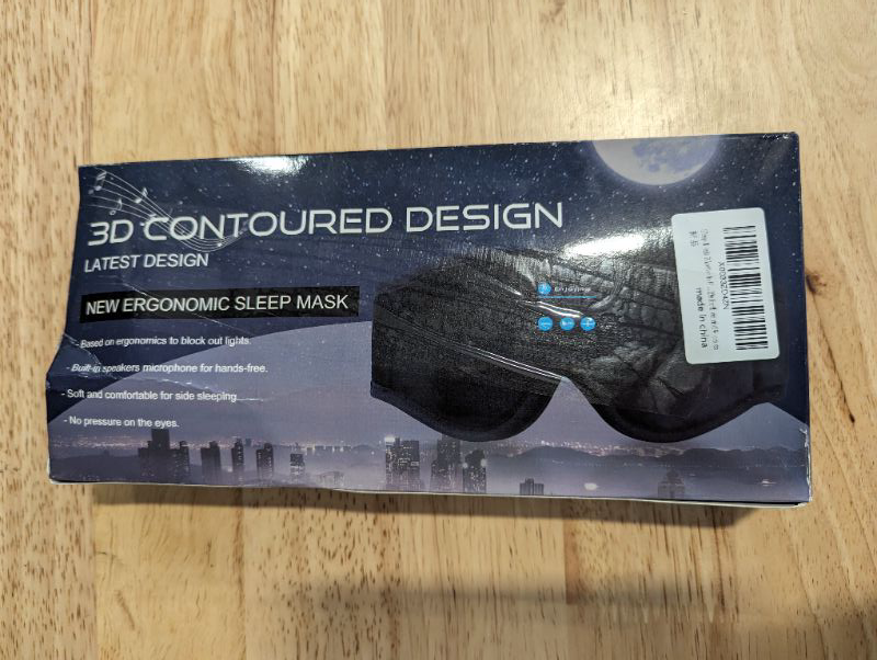 Photo 4 of 3D Sleep Mask Headphones w/Travel Bag