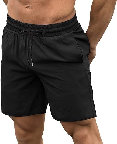 Photo 1 of COOFANDY Men's Gym Workout Shorts Quick Dry Bodybuilding Weightlifting Shorts Training Running Jogger with Pockets - Black - Size Large - NWT
