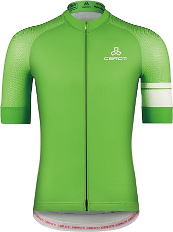 Photo 1 of CEROTIPOLAR Snug Fit Men AirCool Cycling Jersey Bike Shirts UPF50+,PRO Dry Fit Light Weight Fabric - Green - Size Large - NWT
