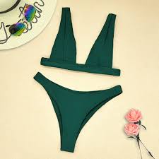 Photo 1 of Women's Forest Green 2 Piece Bikini - Medium Top, Large Bottom