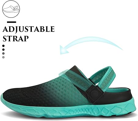 Photo 3 of SAGUARO Men's Women's Quick Dry Garden Shoes Lightweight Gardening Clog Shoes Water Sandals for Sports Outdoor Beach Pool Exercise - Mint - Size 12.5 Women's/10.5 Men's, 45EU