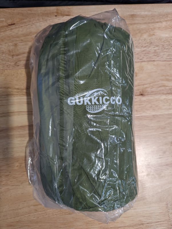 Photo 5 of GUKKICCO Sleeping Pad Ultralight Inflatable Sleeping Pad for Camping, 80''X25'', Built-in Pump, Ultimate for Camping, Hiking - Airpad, Carry Bag, Repair Kit - Compact & Lightweight Air Mattress?green?
