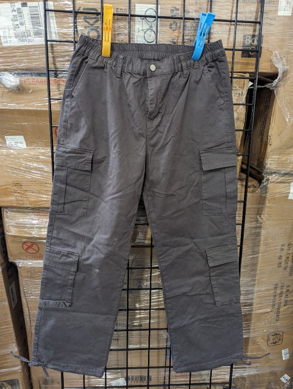 Photo 2 of Cargo Pants - Wide Leg - Charcoal Grey - Size Large
