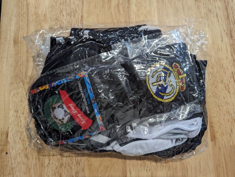 Photo 3 of LeenBD Ronaldo No #7 Madrid Black Dragoon Special Edition Kids Soccer Jersey Kit Shorts Socks Set Youth Sizes - Size 30 - US Size 10