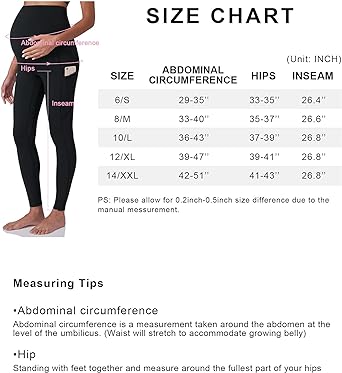 Photo 3 of POSHDIVAH Women's Maternity Workout Leggings Over The Belly Pregnancy Yoga Pants with Pockets Soft Activewear Work Pants - Sky Blue - Size XS