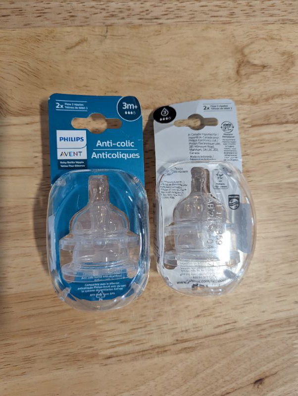 Photo 2 of 2 PACKS - Philips Avent 2pk Anti-Colic Baby Bottle Nipple - Medium Flow
