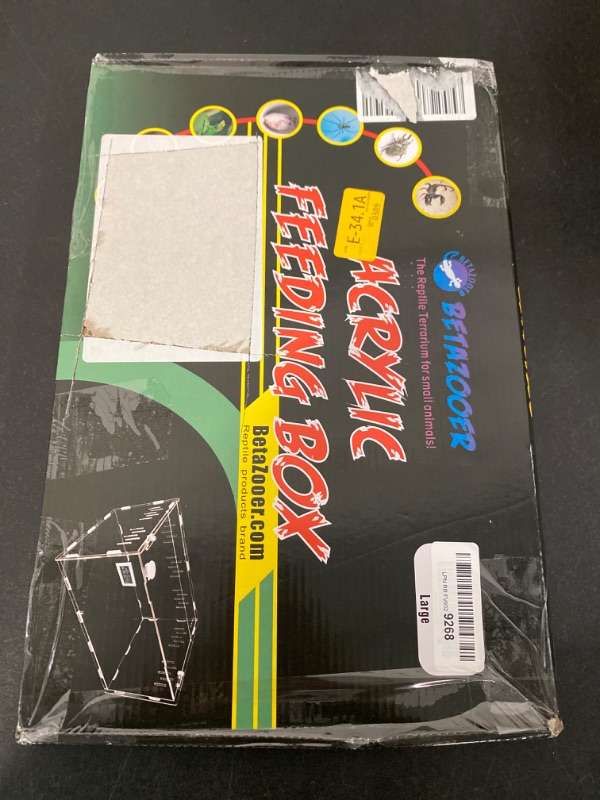 Photo 1 of BETAZOOER Reptile Terrarium Breeding Tank Acrylic Reptile Feeding Box with Temperature Hygrometer -ITEM IS NEW BUT MAY BE MISSING PARTS