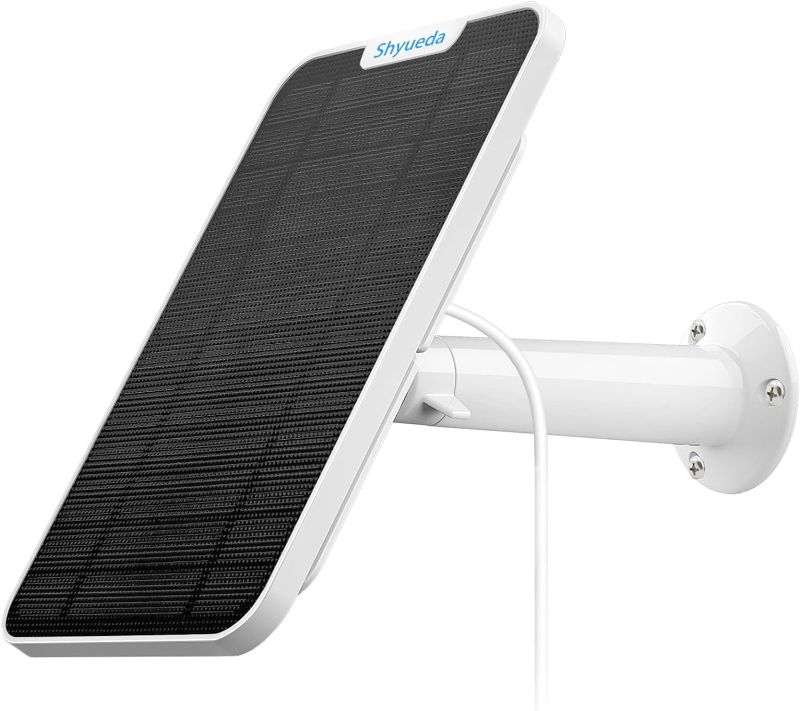 Photo 1 of [Updated Version] 4W Solar Panel Charging Compatible with Arlo Pro 3/Pro 4/Ultra/Ultra 2/ Floodlight only , with 13.1ft Waterproof Charging Cable, IP65 Weatherproof ,Includes Secure Wall Mount(1-Pack)
